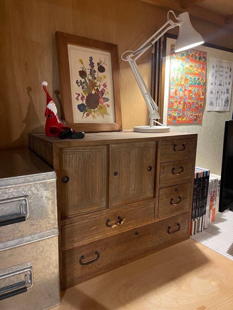 m*a様 昭和レトロ 古道具　水屋箪笥 引き戸付き 収納箪笥 小引き出し　アンテ