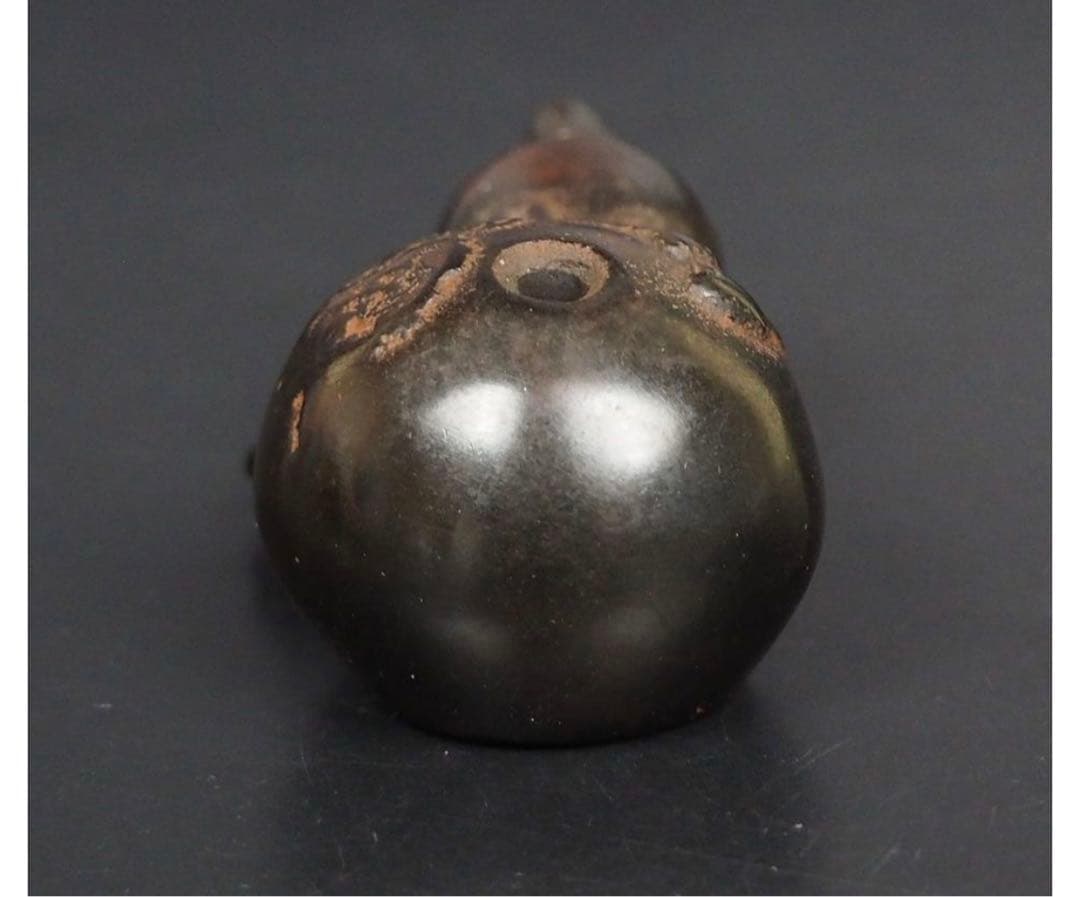 いづみ　送料無料　時代物　瓢箪霊芝古銅水滴