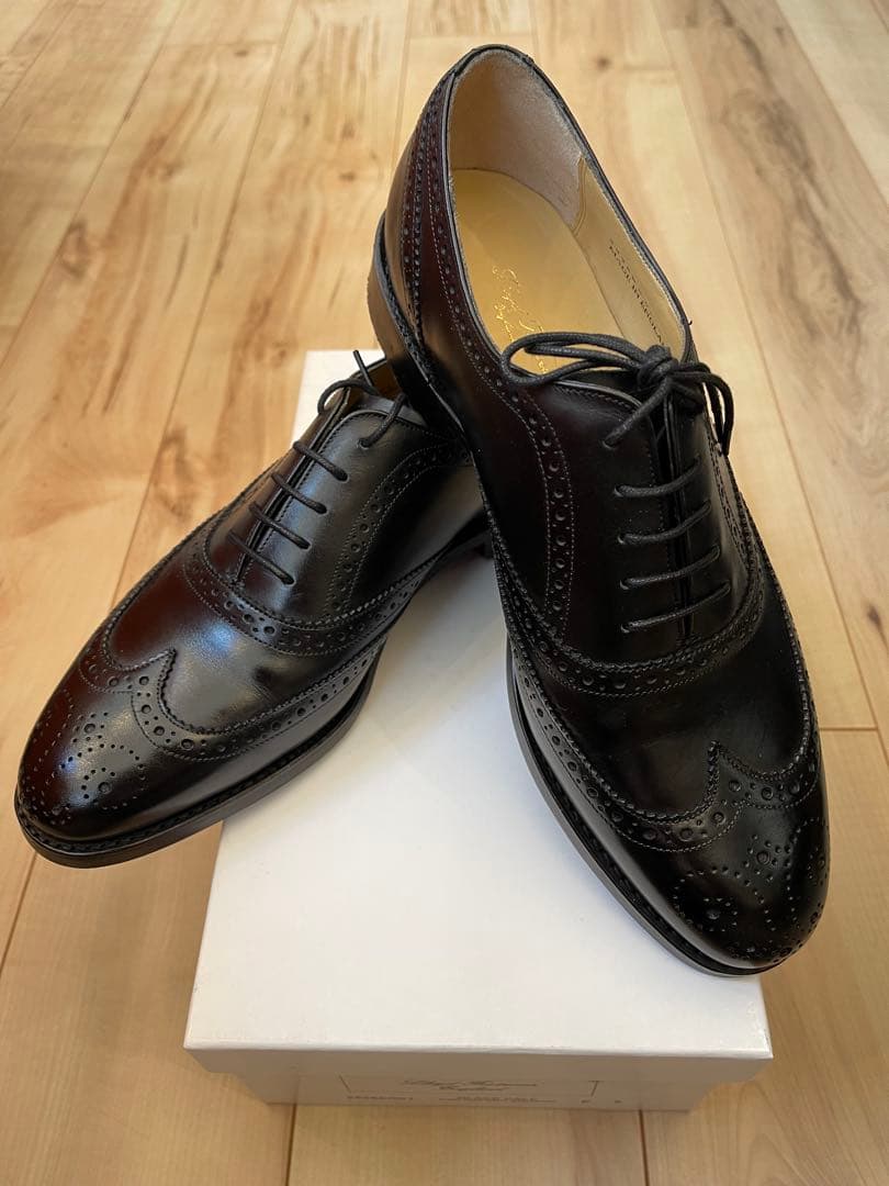 英国製新品ロイドフットウェアVシリーズ 黒色ウィングチップ サイズUK8