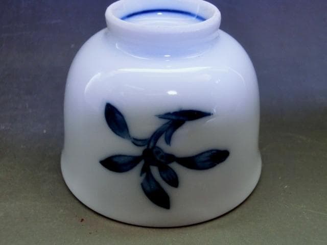 煎茶碗■10客 青絵 染付唐草紋 煎茶器 湯呑み 猪口 小碗 お茶道具 骨董品■