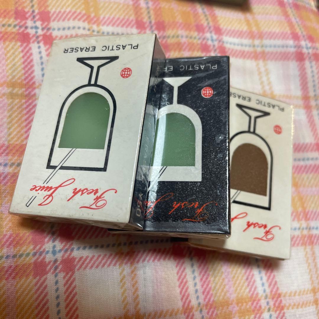 地球鉛筆　字消し　フレッシュジュース　消しゴム　　40個入り　当時物　昭和レトロ