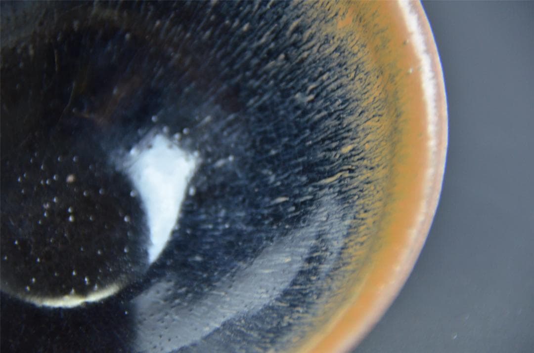 宋代　油滴天目　建窯兔毫窯変天目茶碗/中国古玩・唐物・禾目天目　茶道具