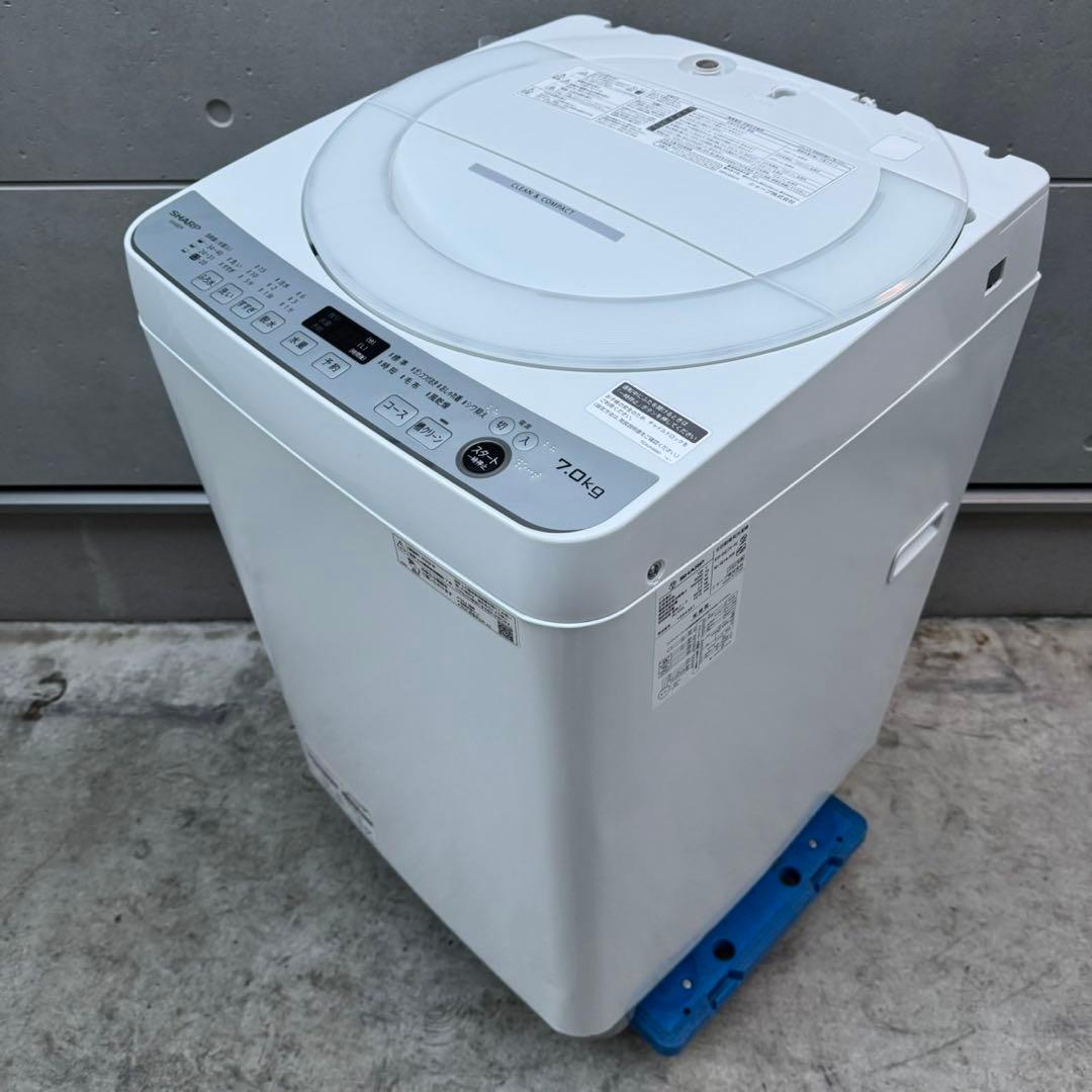 39⭐️2022年製美品★シャープ　洗濯機　7KG 大容量　大型　一人暮らし