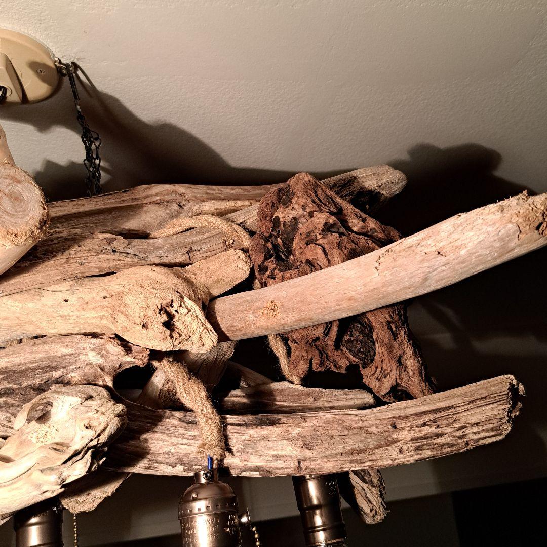 流木インテリア　ヴィンテージ　 エジソン球付　6〜15帖　洒落たペンダントライト