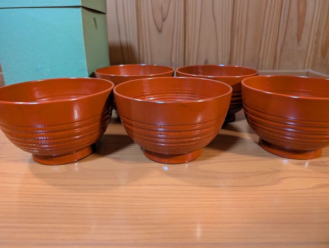 即発送☆未使用品　京の漆芸 象彦 よろず椀 朱 五客