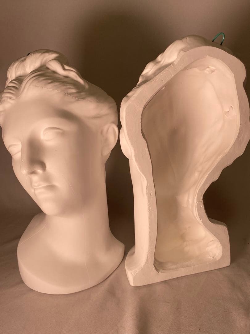 1922❣️ ダイアナ半面　石膏像　2点セット