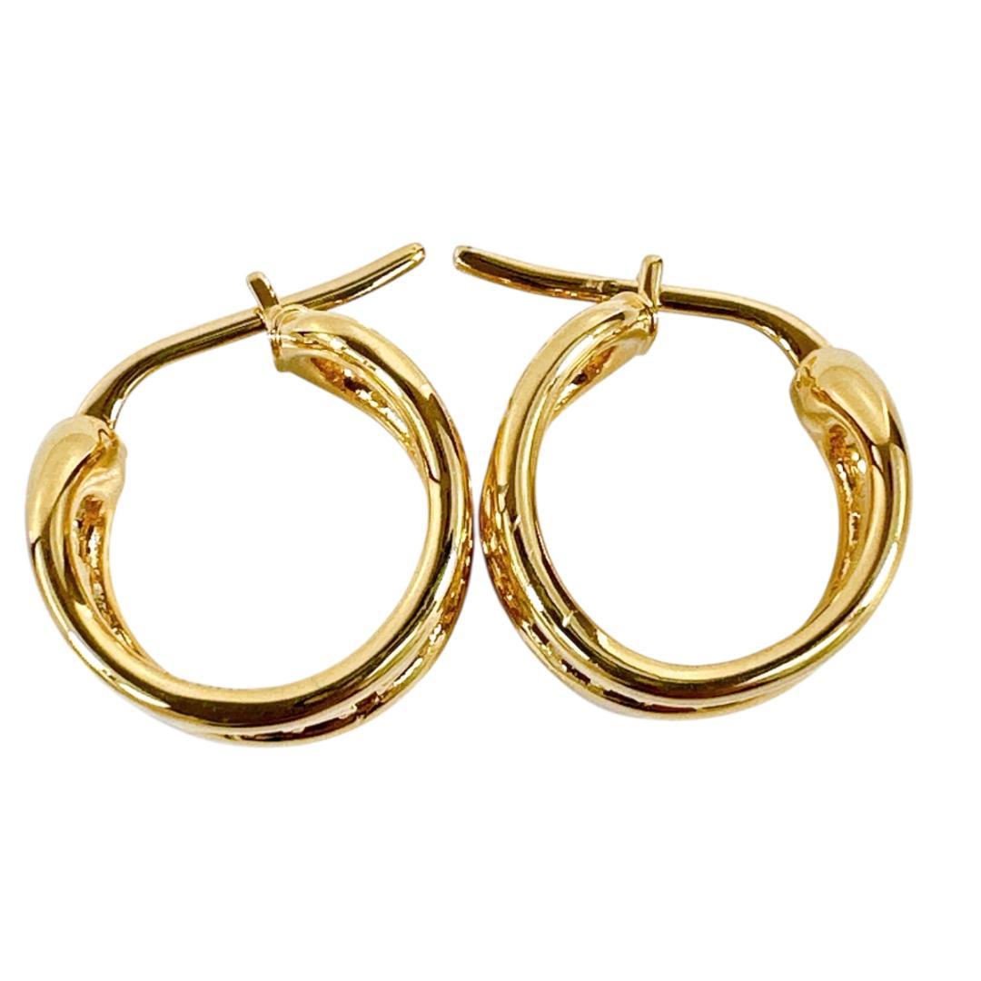 セリーヌ トリオンフ マルチフープ ピアス ゴールドフィニッシュブラス