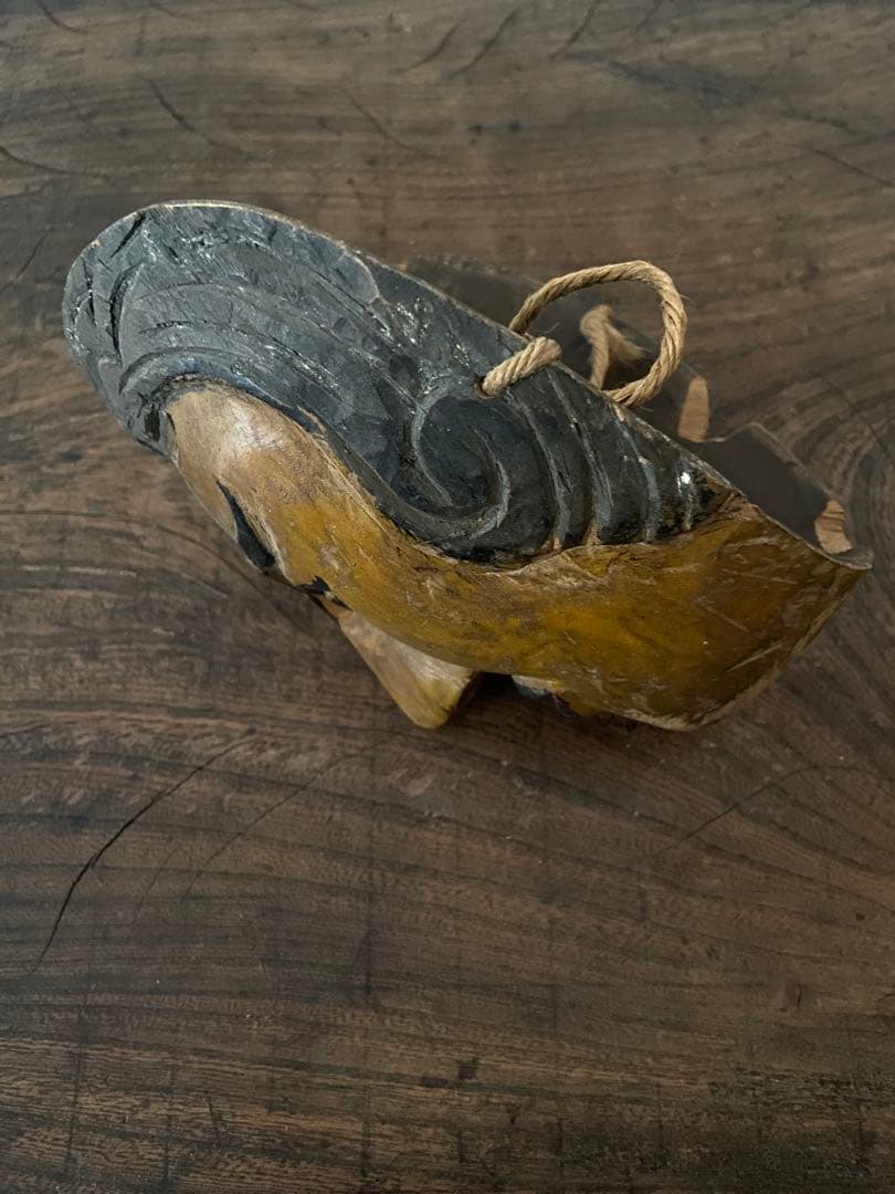 木製 行道面 プリミティブ マスク アジア仮面 アフリカ セヌフォ