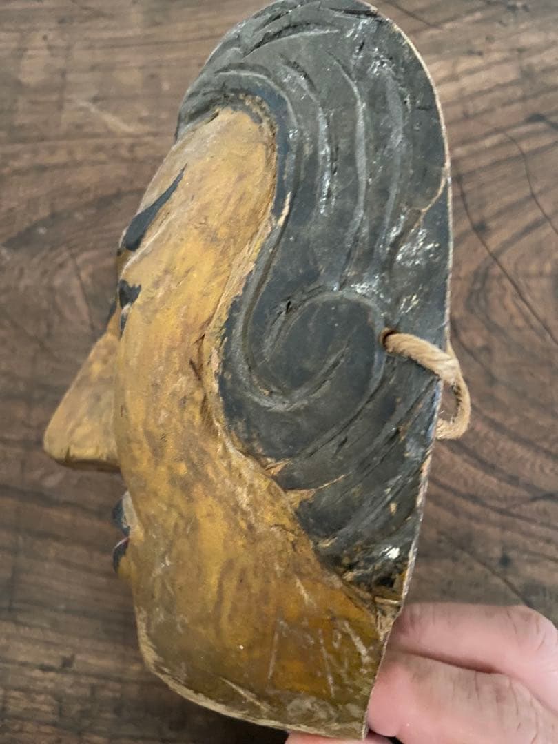 木製 行道面 プリミティブ マスク アジア仮面 アフリカ セヌフォ