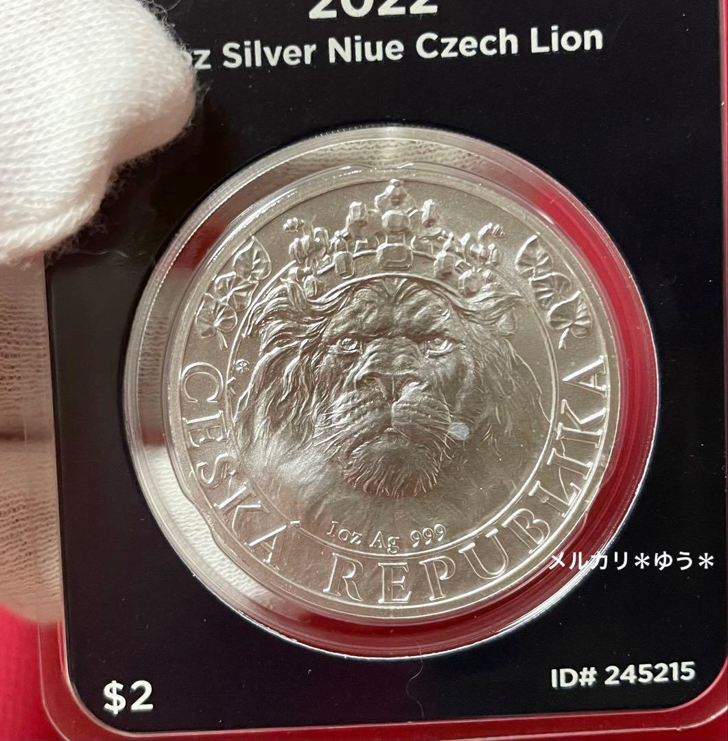 2022年 チェコ　ライオン銀貨　1オンス　純銀
