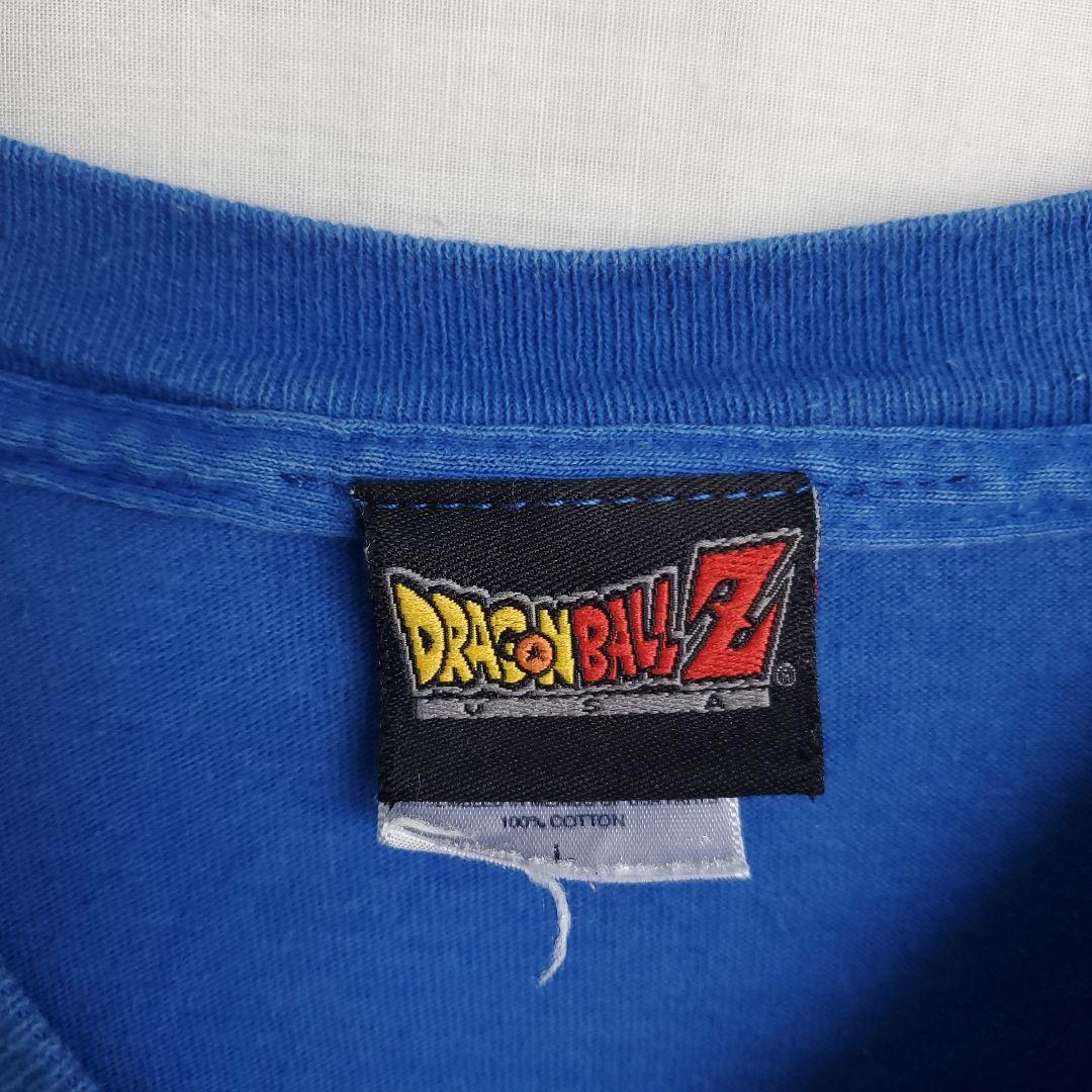 ドラゴンボール　バーダック 悟空 USA カタカナ ロゴ 半袖 tシャツ青