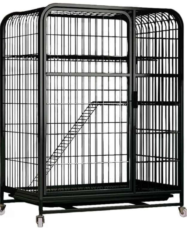 DOG WooF 猫用ケージ 3段 ブラック つ328