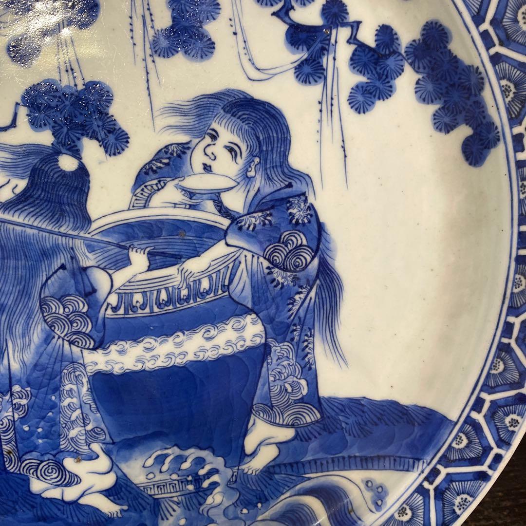 古伊万里酒呑童子図大皿