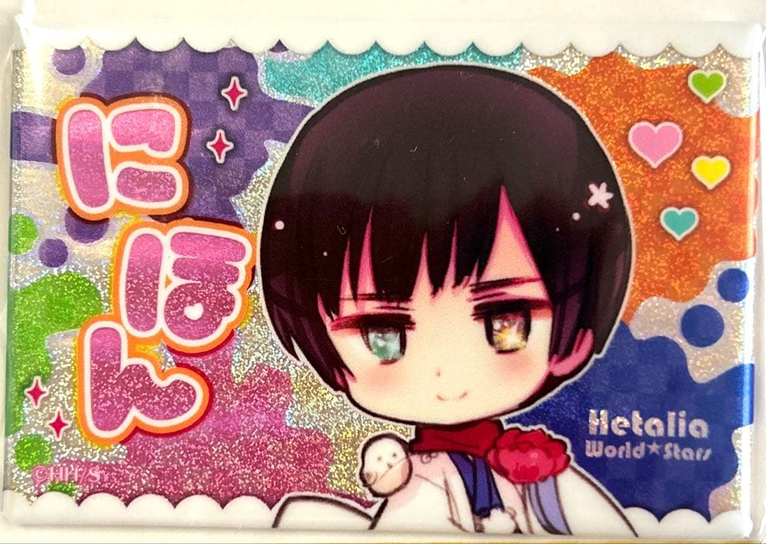 ヘタリアWorld★Stars ホログラム缶バッジ 日本