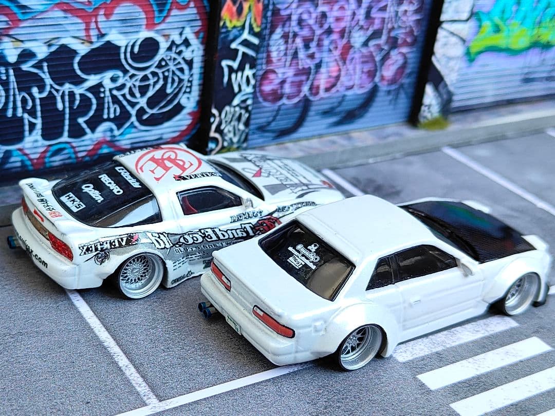 ホットウィールカスタム 日産 シルエイティ シルビア 顔面スワップ☆トミカ改造