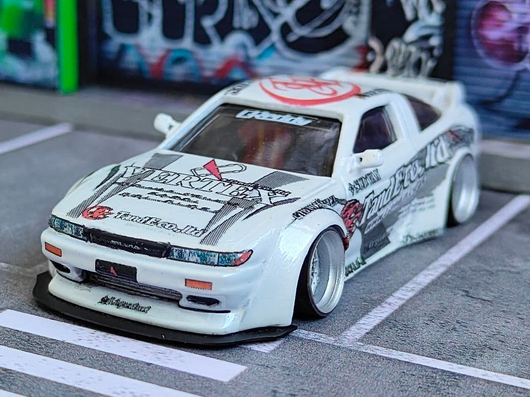 ホットウィールカスタム 日産 シルエイティ シルビア 顔面スワップ☆トミカ改造