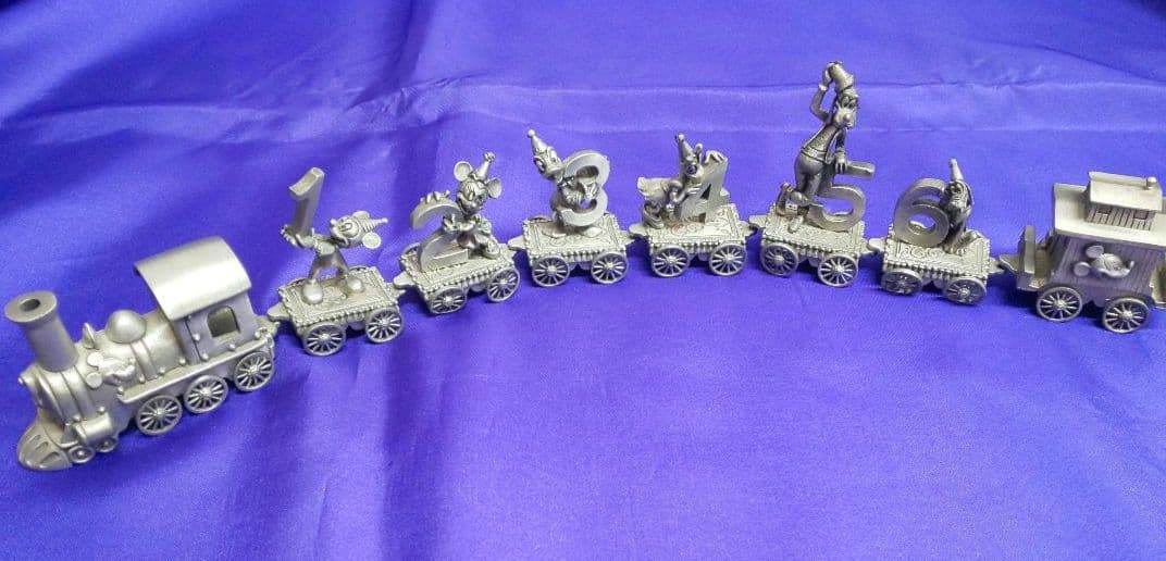 ディズニー ハドソン ピューター 真鍮製 ミッキー&フレンズ 列車