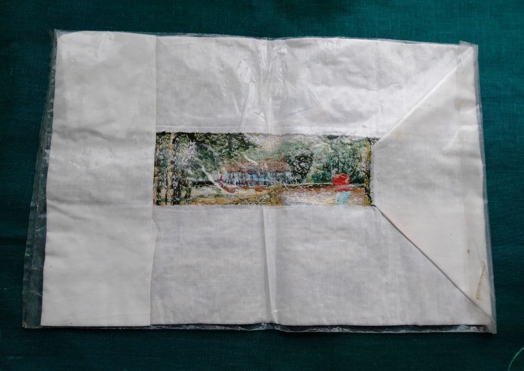 刺繍　絵　ゴルフ