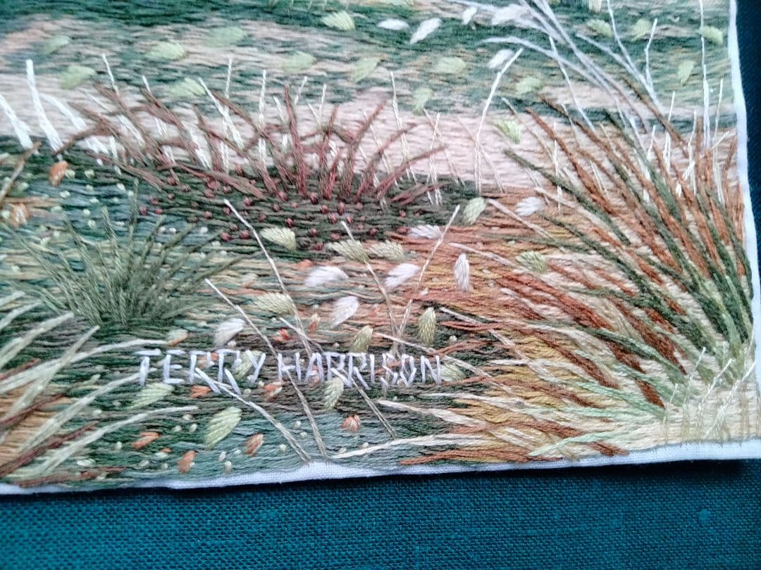 刺繍　絵　ゴルフ