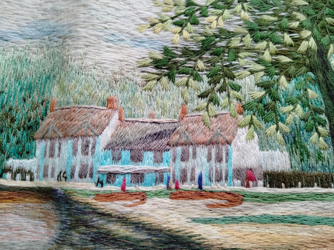 刺繍　絵　ゴルフ