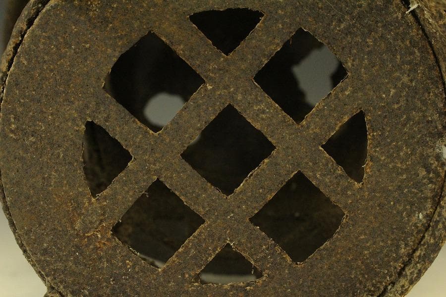 吊り灯籠 時代 詫び寂 鉄灯籠 高28cm 庭道具(LC623)