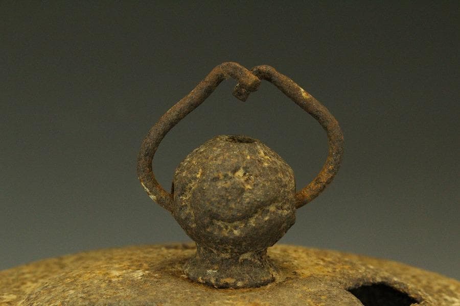 吊り灯籠 時代 詫び寂 鉄灯籠 高28cm 庭道具(LC623)