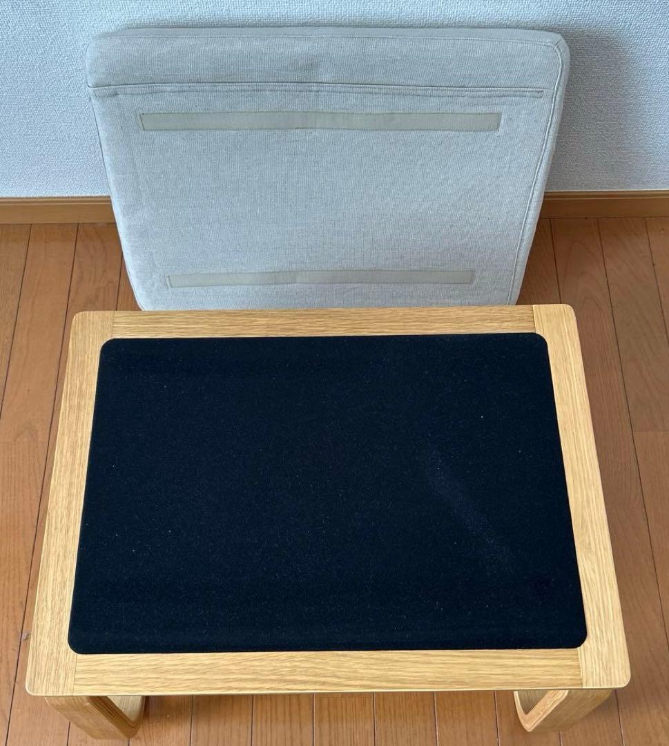 アイボリー ファブリック オットマン