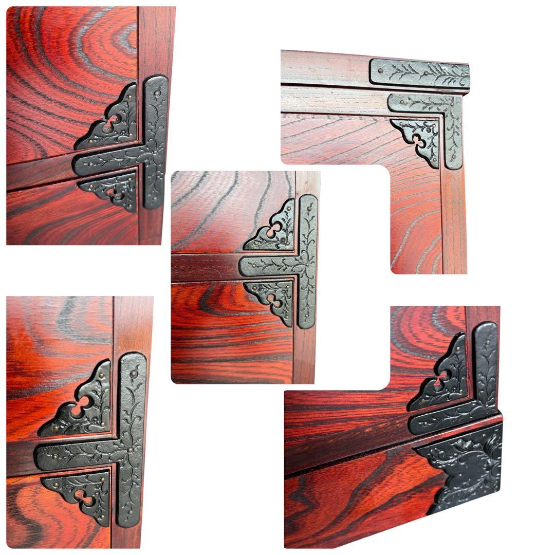 HR836 岩谷堂箪笥　4段4杯　鍵付き 南部鉄器　漆塗り最高級