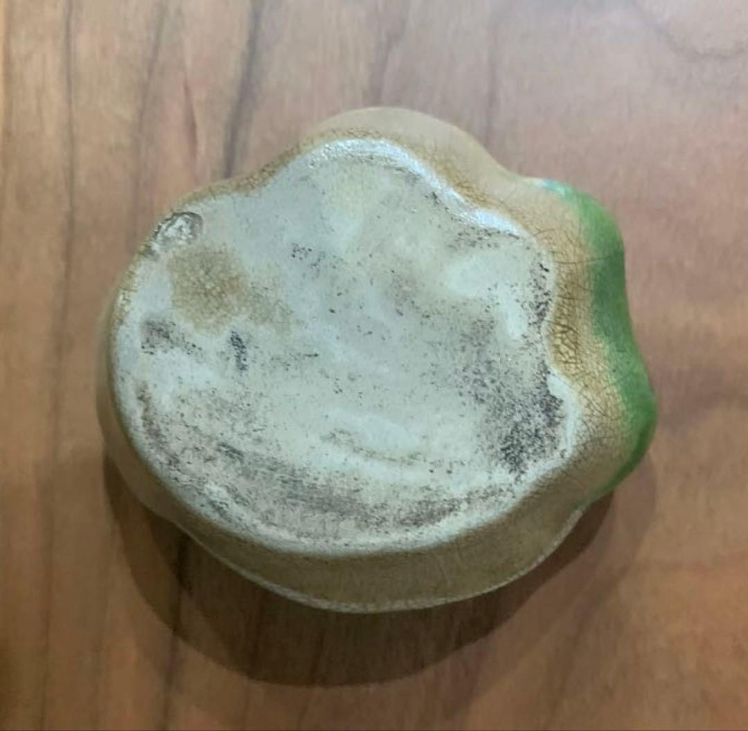 希少　中国　漳州窯　三彩野菜　水滴　明時代末期