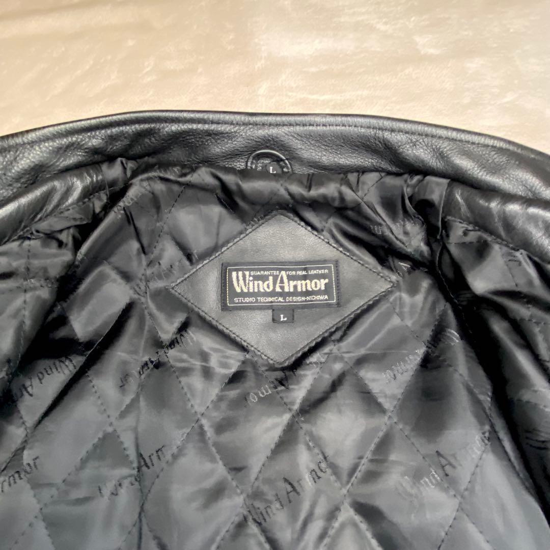 WindArmor ウィンドアーマー シングルライダース リアルレザー牛革 L