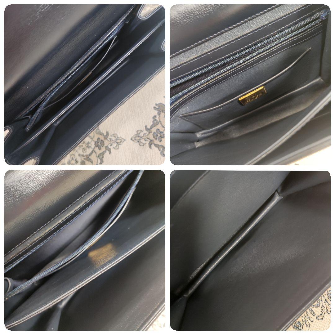 COMTESSE　コンテス　ワンハンドルバッグ　ホースヘアー×レザー　ネイビー