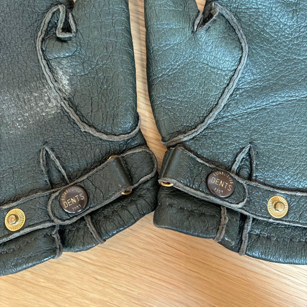 【DENTS】　ペッカリーグローブ　カシミアライニング　廃盤カラー　オリーブ