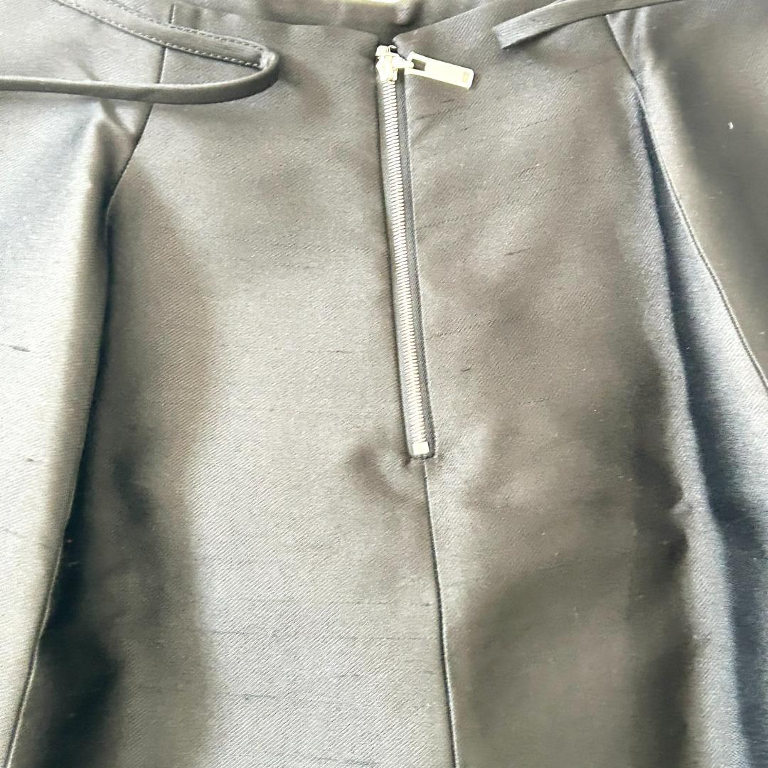 ルイヴィトン　現行　スカート　フレア　黒　シルク混　３８　M　レディース