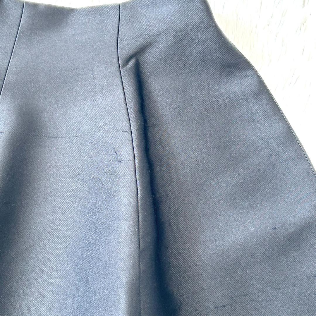 ルイヴィトン　現行　スカート　フレア　黒　シルク混　３８　M　レディース