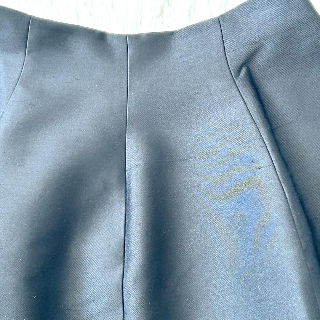 ルイヴィトン　現行　スカート　フレア　黒　シルク混　３８　M　レディース