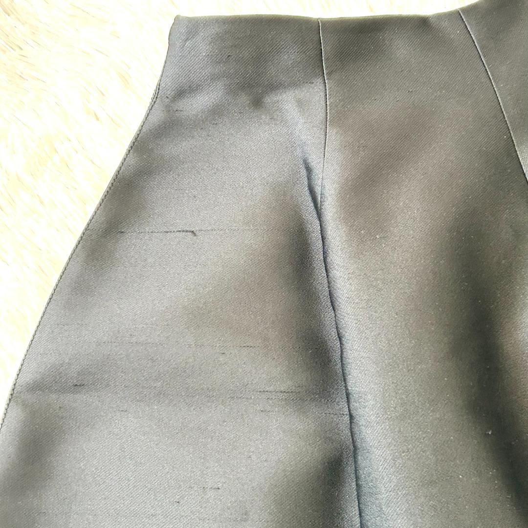 ルイヴィトン　現行　スカート　フレア　黒　シルク混　３８　M　レディース