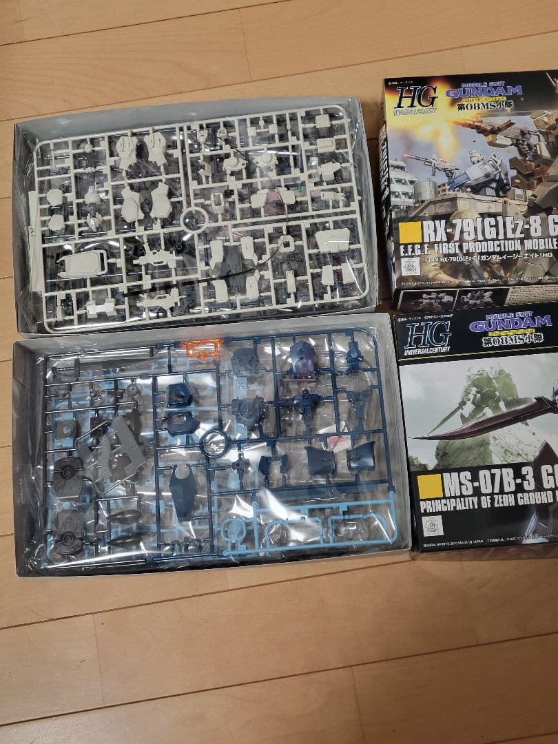 HG 1/144 Ez -8・ウイングガンダムゼロ・Hi-ν・グフカスタム 4点