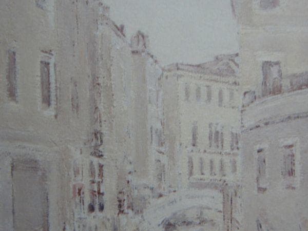 松浦　安弘【陽に映える運河】、希少画集画、状態良好、新品高級額装付