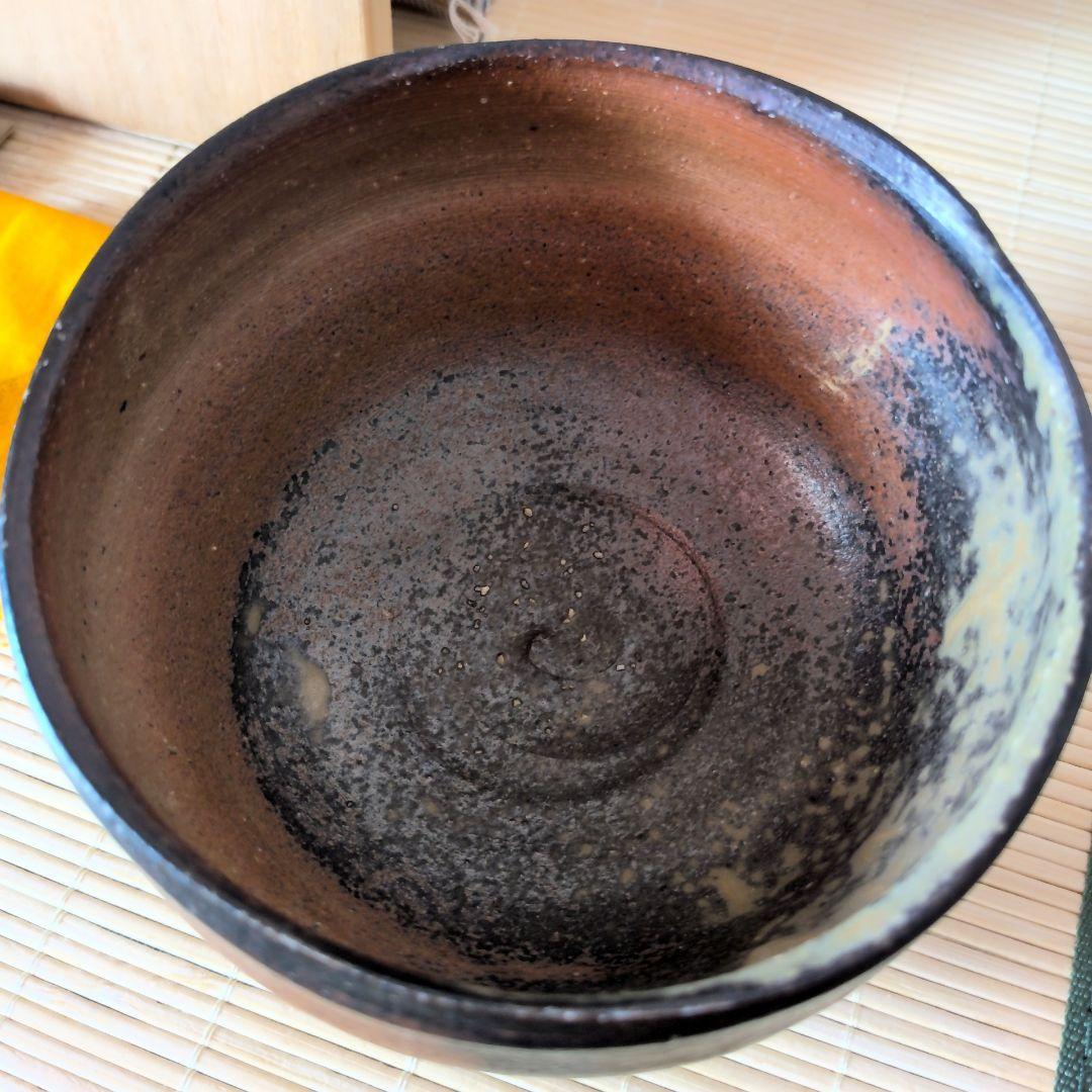 【名工・小西陶古】備前焼 抹茶茶碗 茶盌 共箱　　ｂ0121