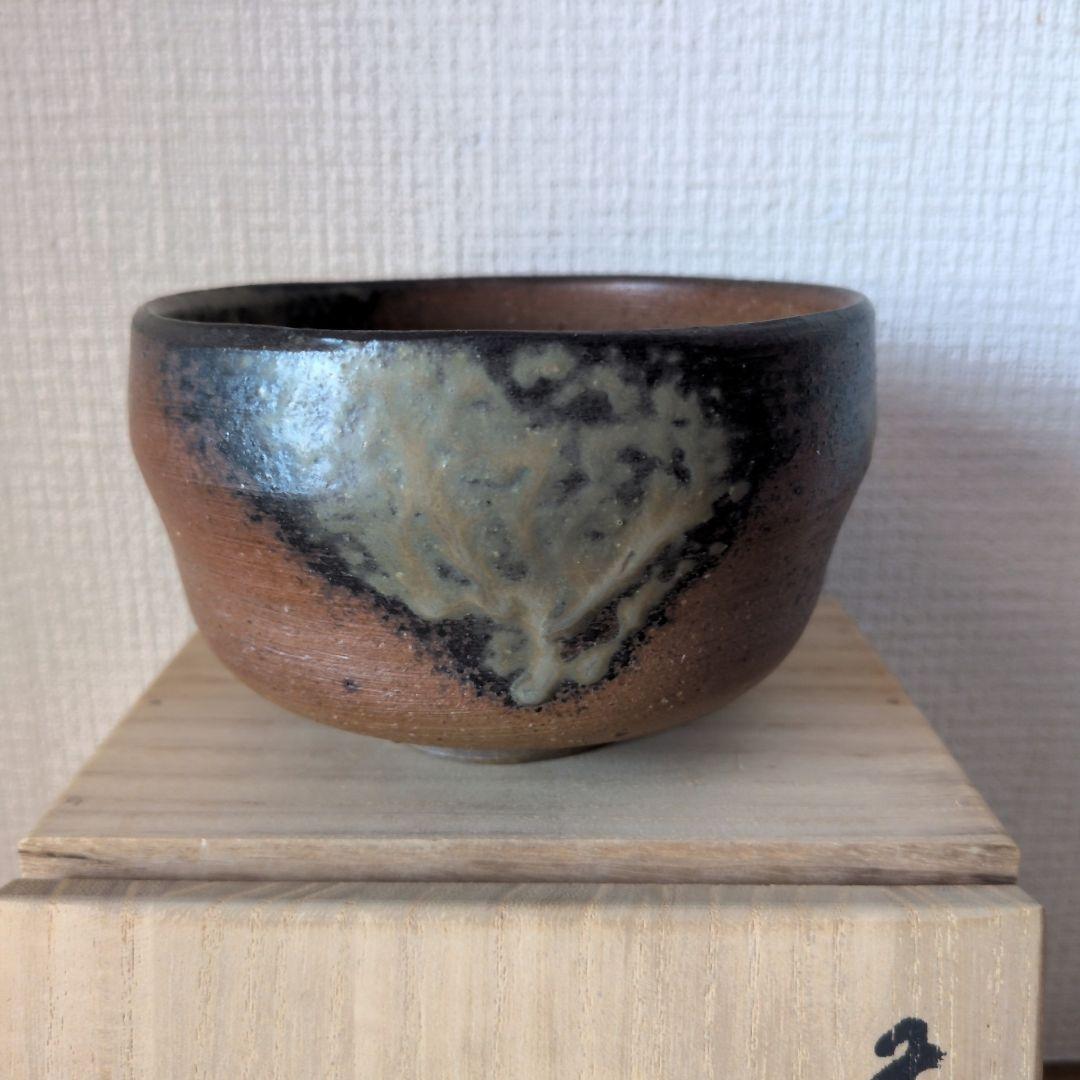 【名工・小西陶古】備前焼 抹茶茶碗 茶盌 共箱　　ｂ0121