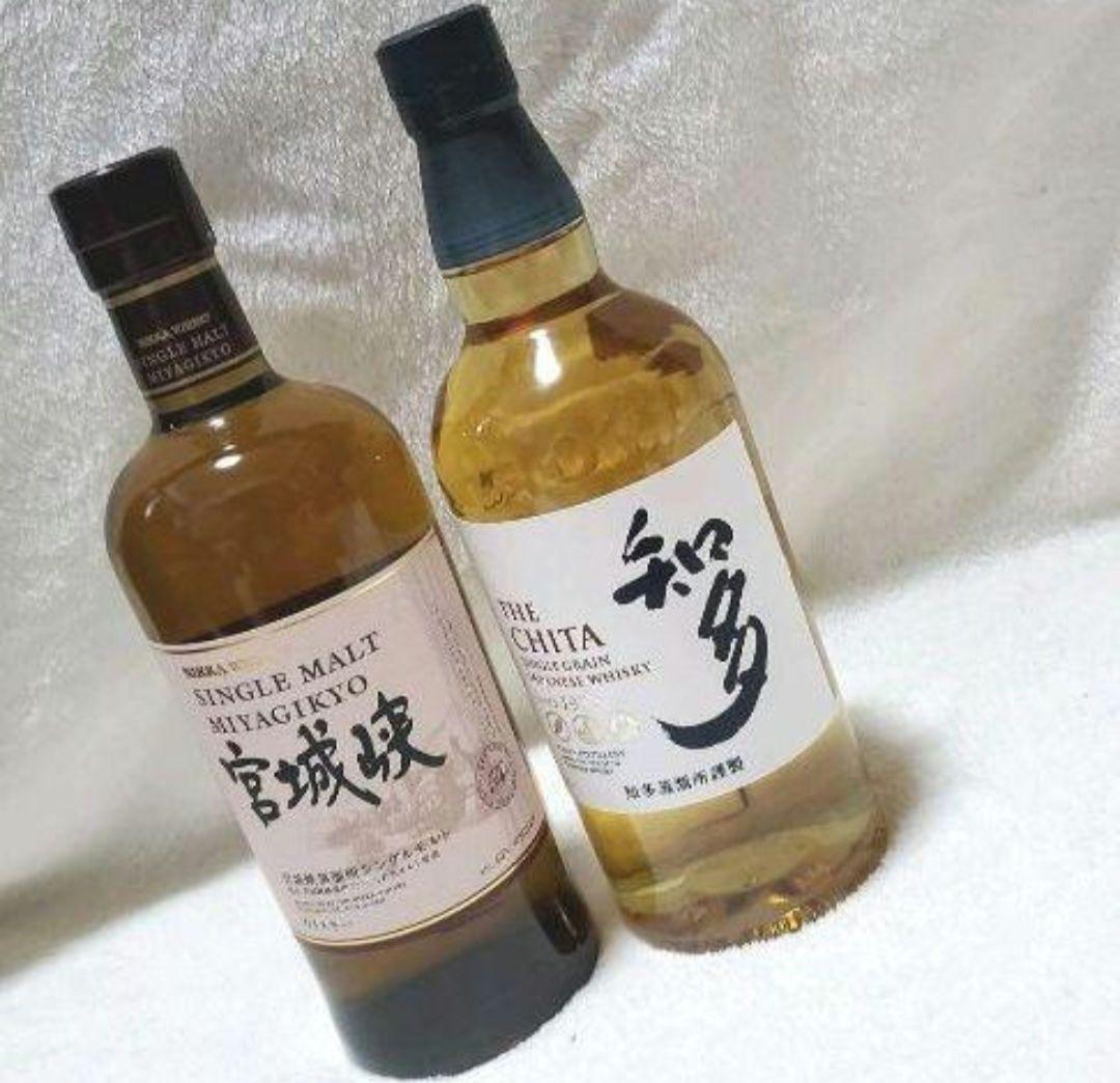 サントリークレーンモルト知多&宮城峡NV　ニッカシングルモルトウィスキー　セット
