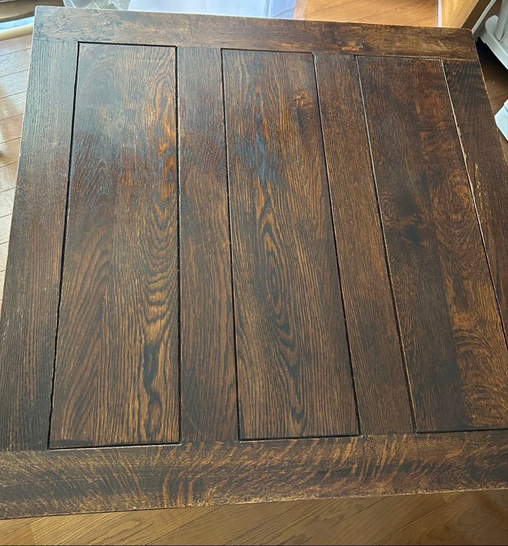 ダイニングテーブル アンティーク風 伸長テーブル