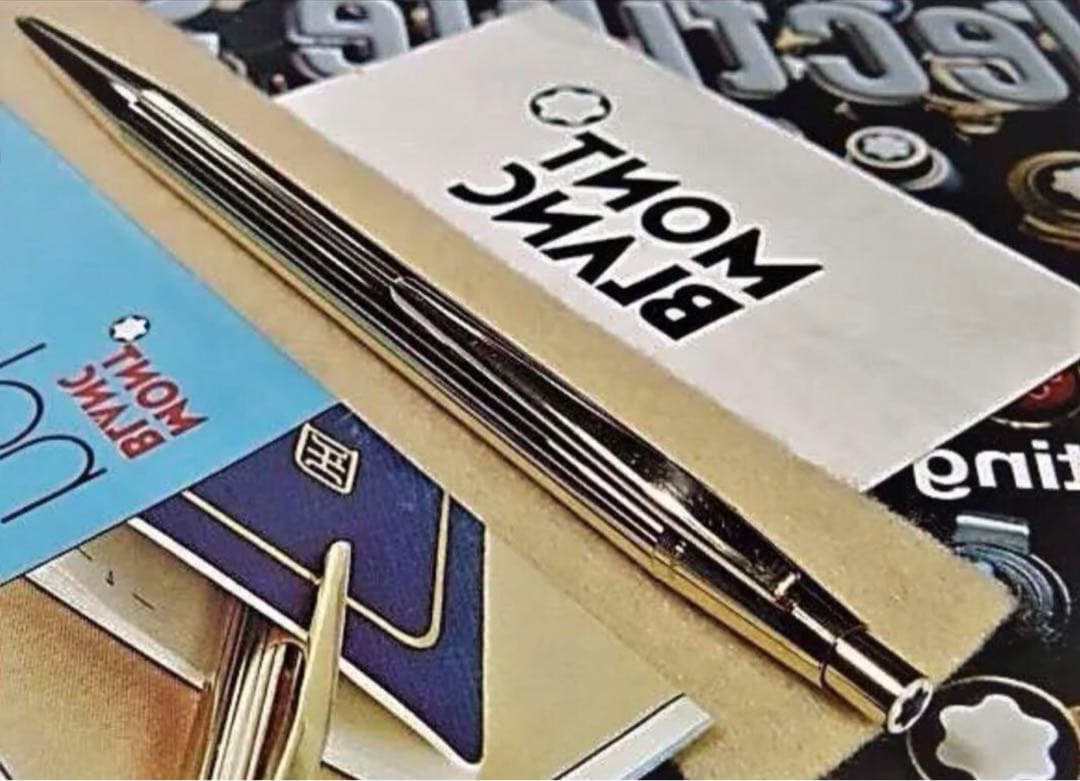 モンブラン　ペンシル★金運を呼ぶ黄金色！総金張り稀少なノブレスNo1547鉛筆