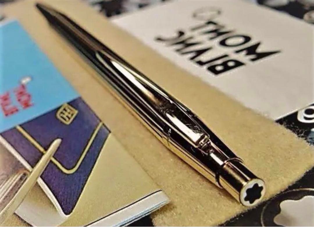 モンブラン　ペンシル★金運を呼ぶ黄金色！総金張り稀少なノブレスNo1547鉛筆