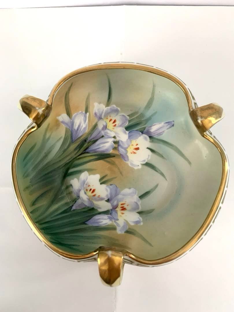 オルードノリタケ 三双金縁水仙文 鉢 M印(1910~1921年頃）送料込み