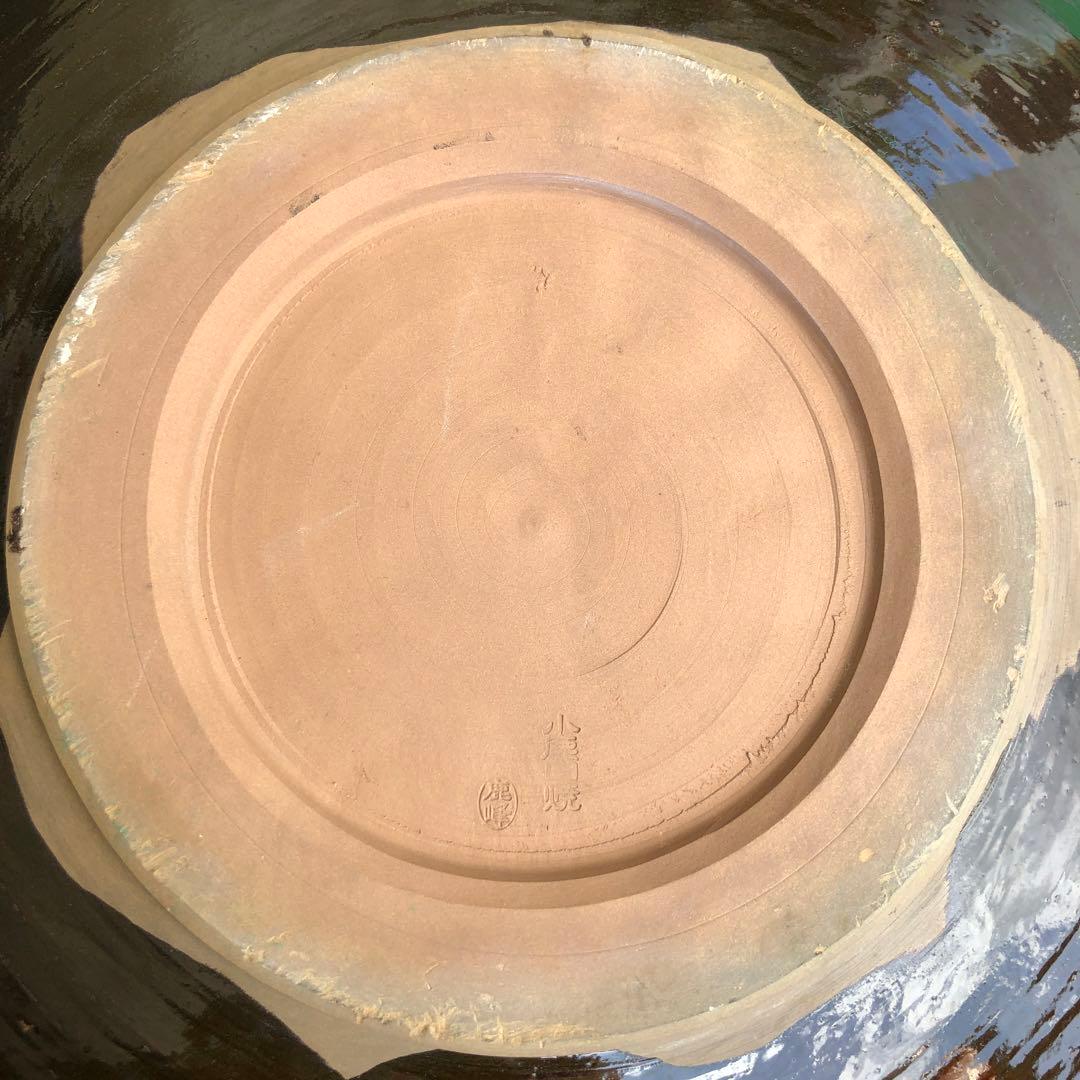 小鹿田焼　特大皿　陶芸　骨董品