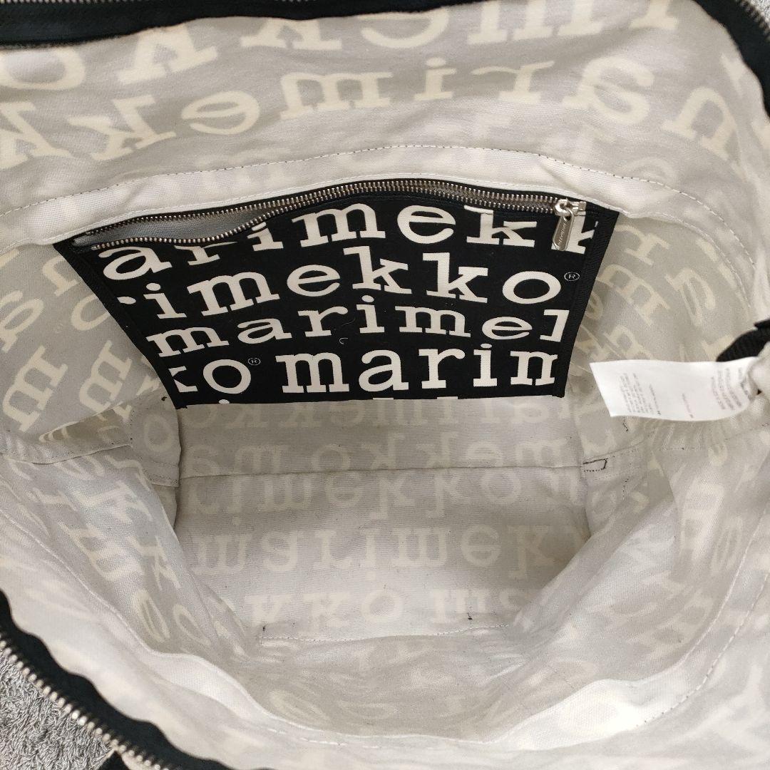 マリメッコ　特大ビッグバック　旅行カバン　黒Marimekkoロゴ