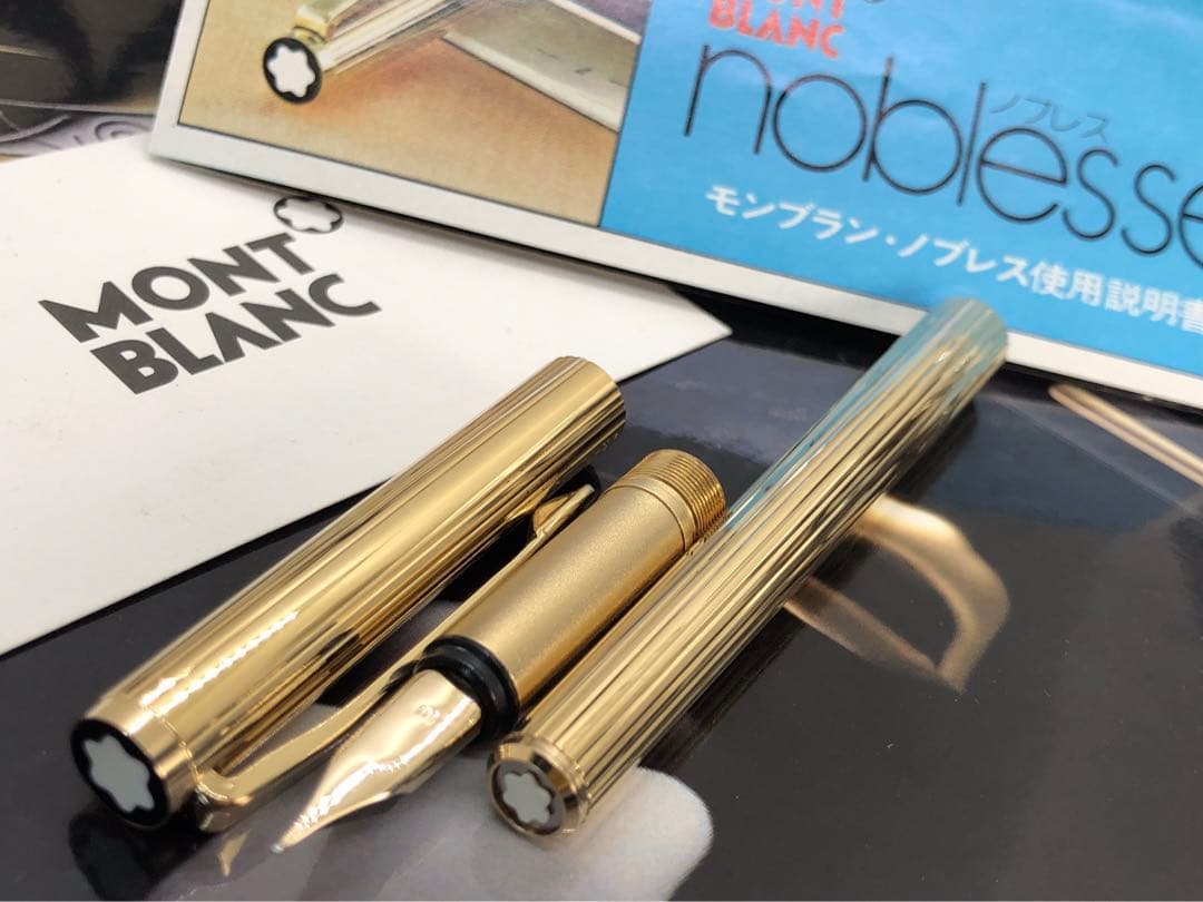 モンブラン　★金運を呼ぶ総金張り未使用に近い価値の高い逸品！ノブレスNo1147