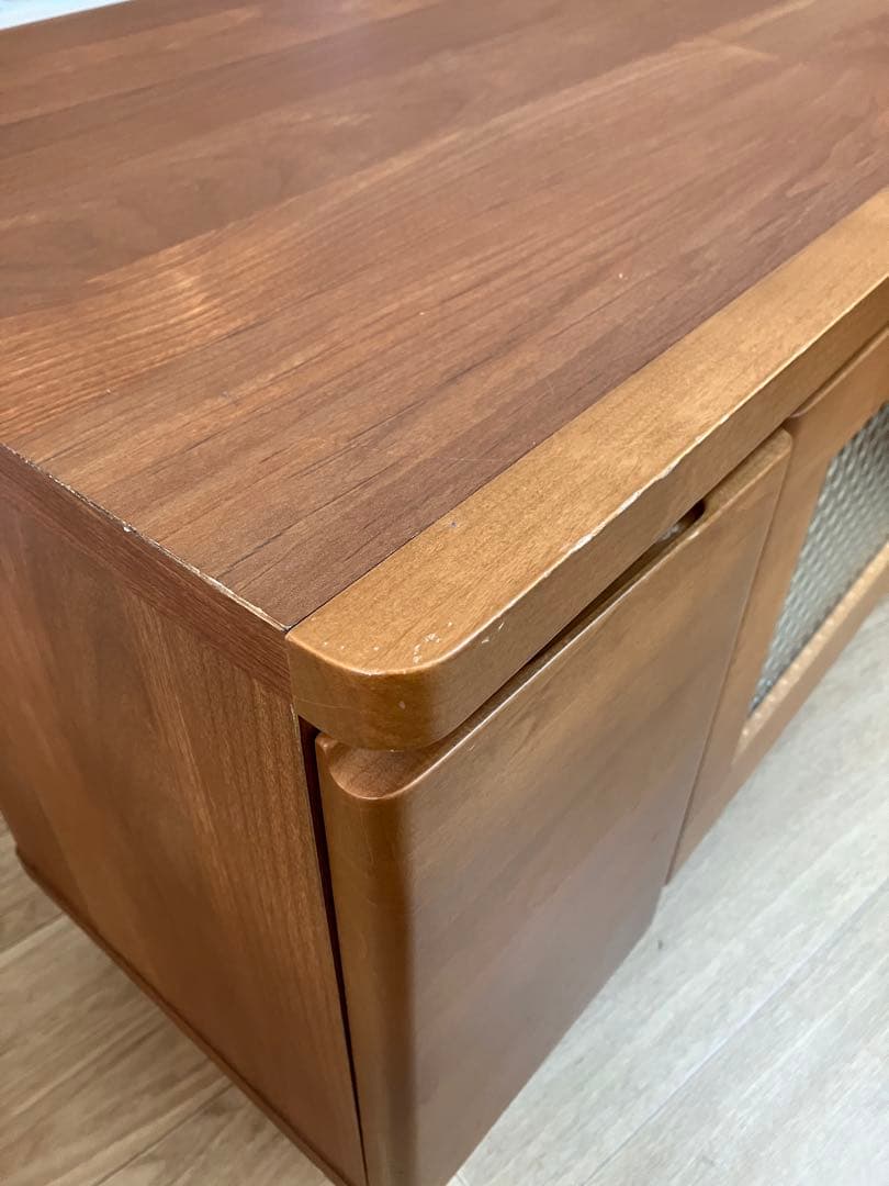 ベルメゾン★アルダー材の低ホルマリンコーナーテレビ台★幅90cm