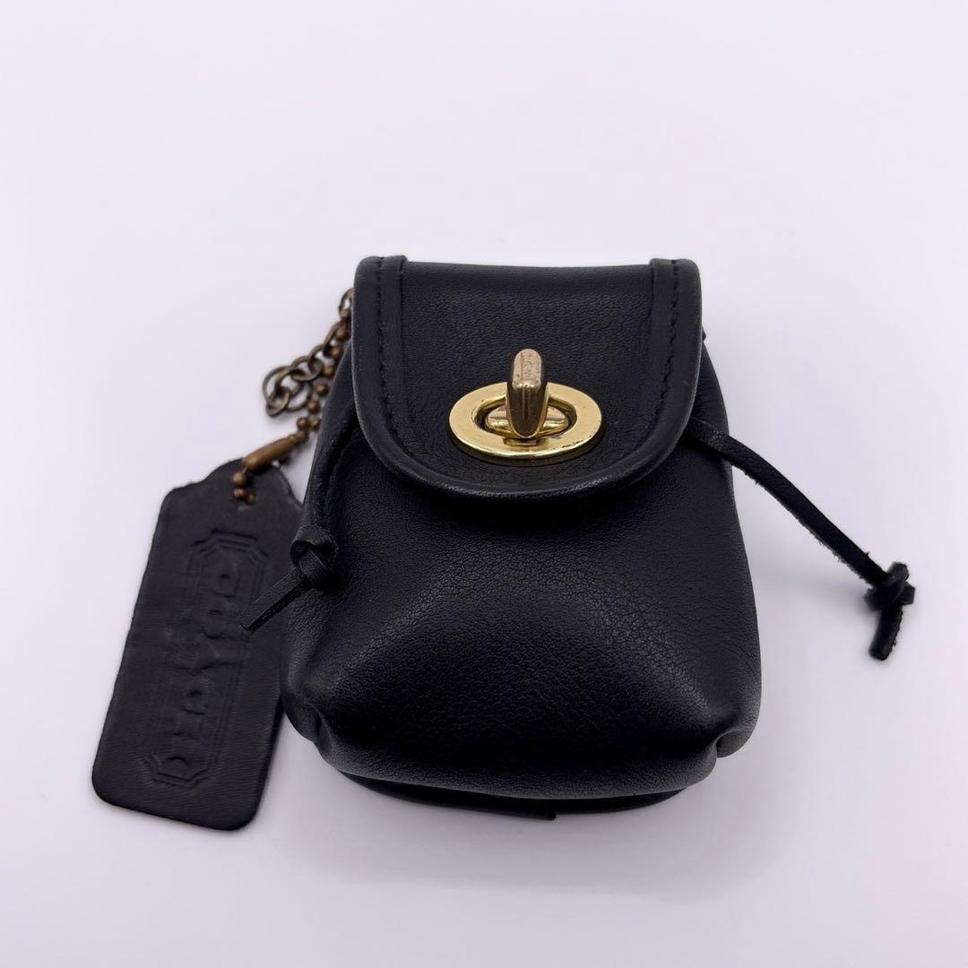 コーチ COACH キーホルダー ケース ターンロック リュック ブラック
